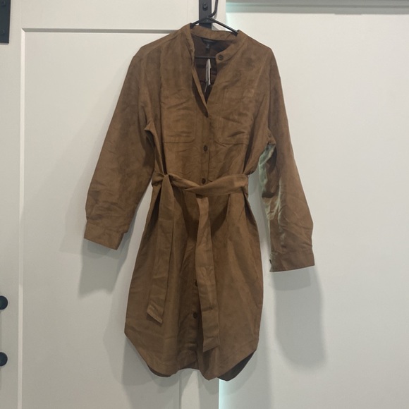 Banana Republic Factory terrazzo Vegan Suede Dress Medium Tall M T 779780 NEW - Picture 5 of 7